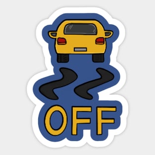 Pixelated Dark Yellow Car Sticker